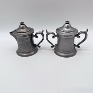 Wilton Pewter Sugar & Creamer Set w/ Lids